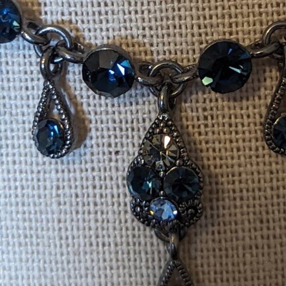 VCLM Delicate Blue Dangle Necklace - Picture 4 of 9